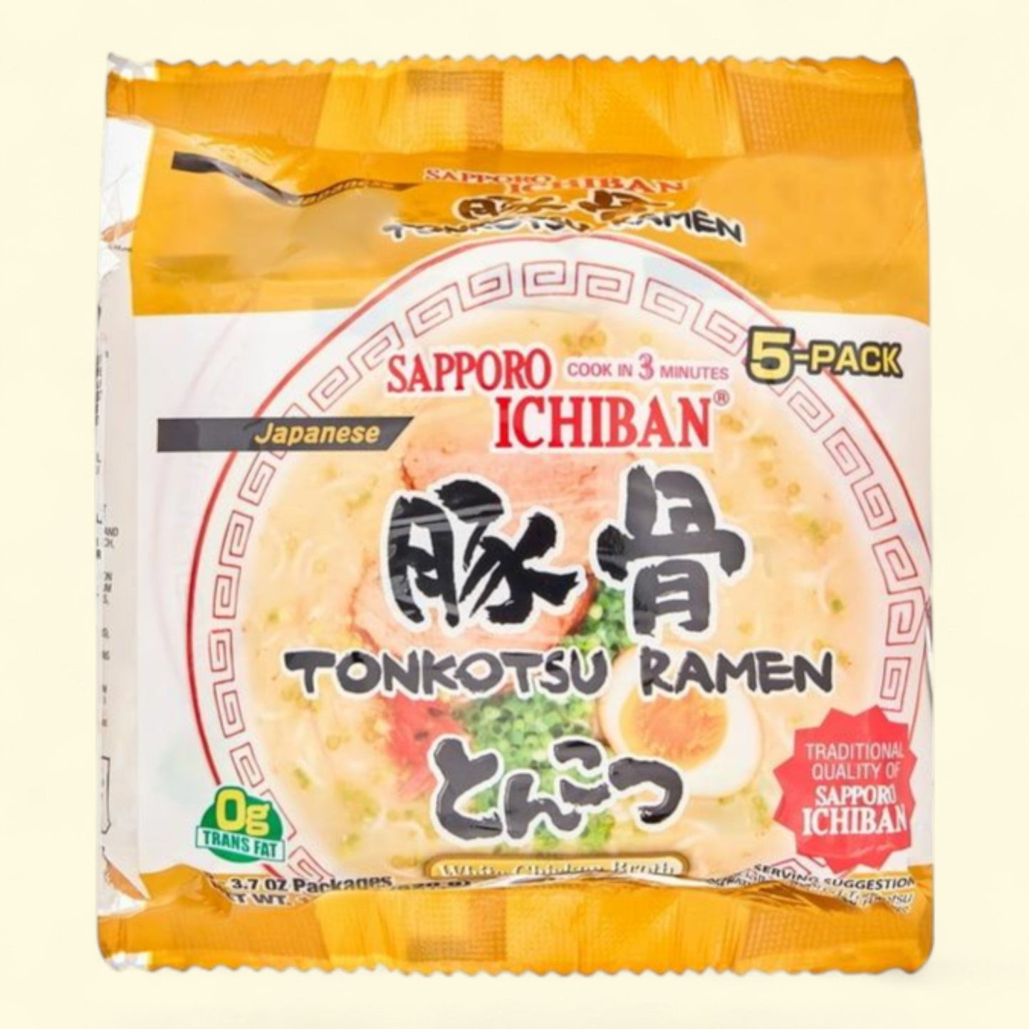 Sapporo Ichiban Tonkotsu Ramen Noodles, 18.5 Oz, 5-Pack