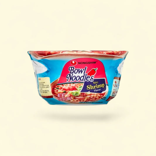Nongshim Bowl Noodle Spicy Shrimp Ramyun, 3.03oz x 12 Count — authentic US product shipped worldwide by Treatspree