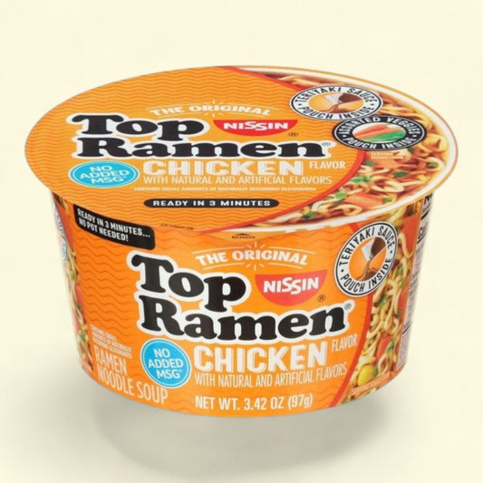 Nissin Foods Top Ramen, Chicken Flavor, 3.42 oz Bowl