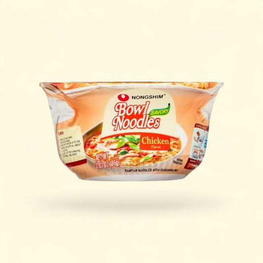 Nongshim Bowl Noodle Savory Chicken Ramyun, 3.03oz x 12 Count — authentic US product shipped worldwide by Treatspree