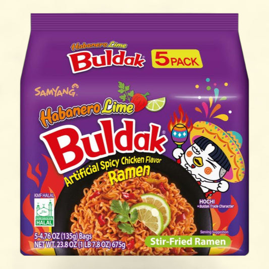 SAMYANG BULDAK HABANERO LIME RAMEN, 5-pack