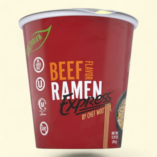 Ramen Express Beef Flavor Ramen Noodles, 2.25 oz Cup