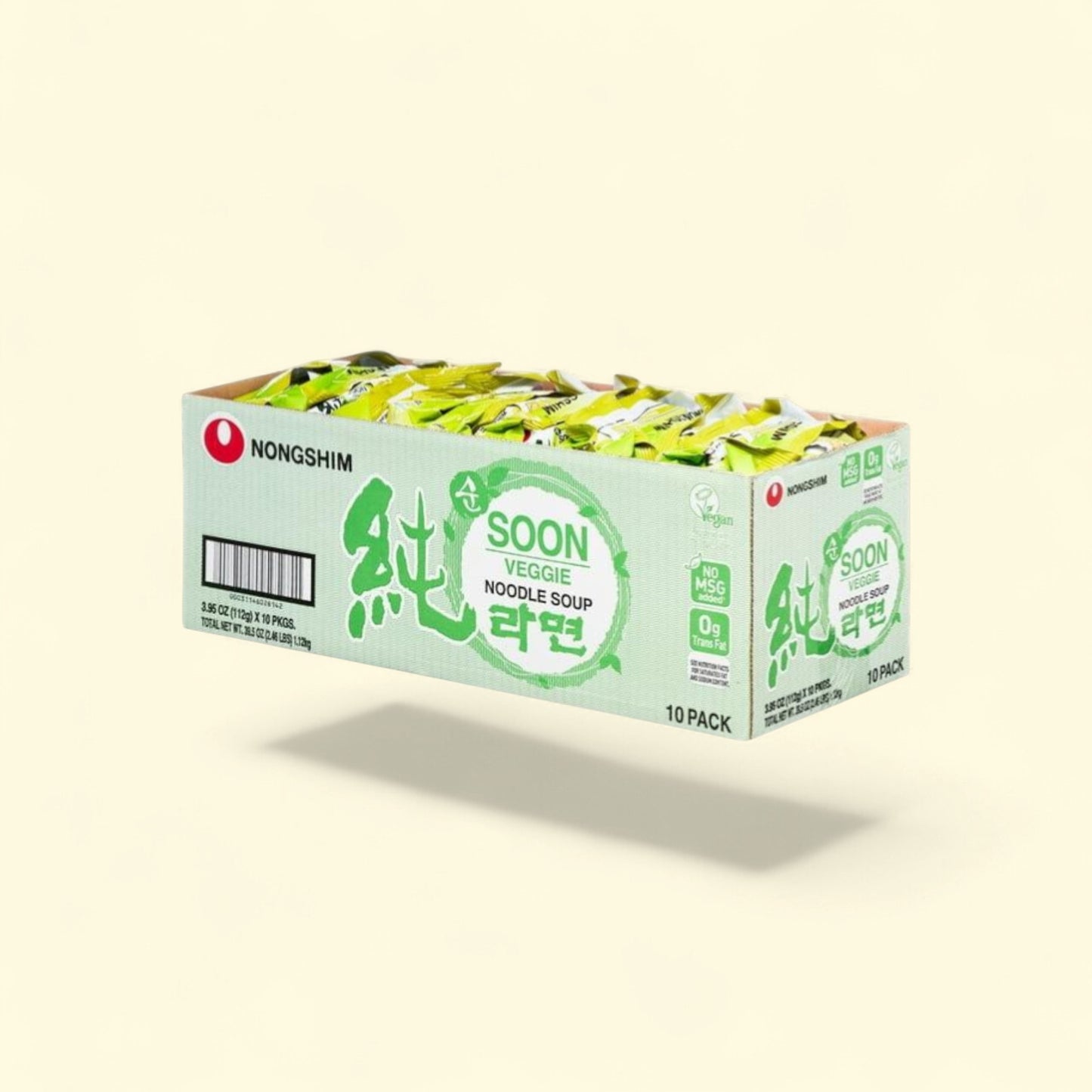 Nongshim Soon Veggie Ramen Noodle Soup, 3.95oz x 10 Count — authentic US product shipped worldwide by Treatspree