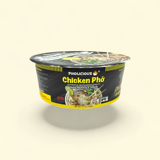 Pholicious Instant Chicken Pho, 3.6 Ounce Bowls — authentic US product shipped worldwide by Treatspree