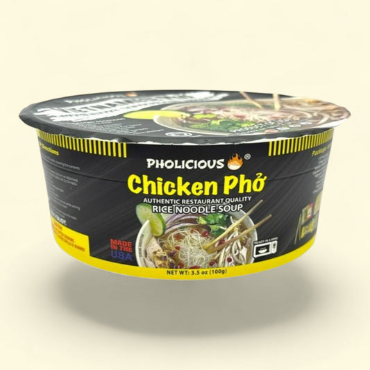 Pholicious Instant Chicken Pho, 3.6 Ounce Bowls