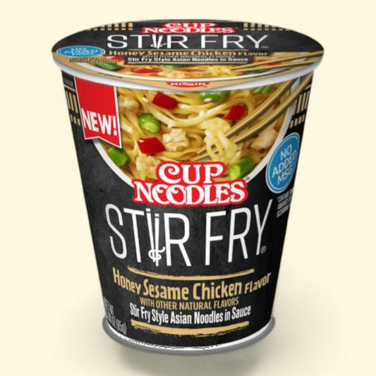 Nissin Foods Cup Noodles Stir Fry Ramen Noodles, Honey Sesame Chicken Flavor, 3.0 oz Cup