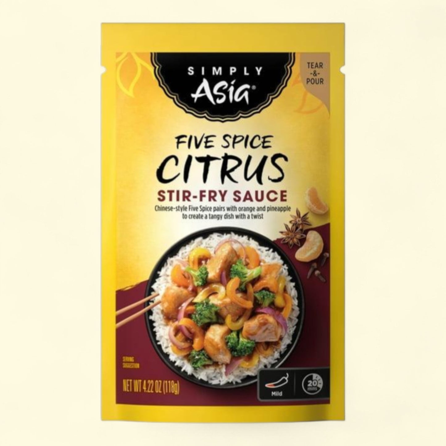 Simply Asia Five Spice Citrus Stir-Fry Sauce, 4.22 oz