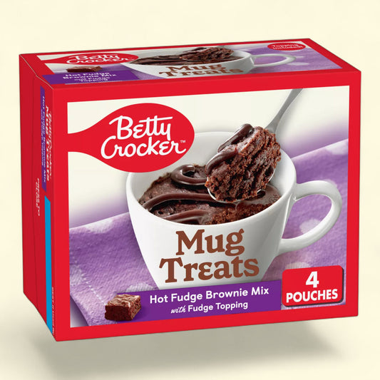 Betty Crocker Mug Treats Hot Fudge Brownie Cake Mix, 13.9oz/4ct