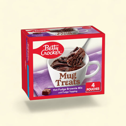 Betty Crocker Mug Treats Hot Fudge Brownie Cake Mix, 13.9oz/4ct — authentic US product shipped worldwide by Treatspree