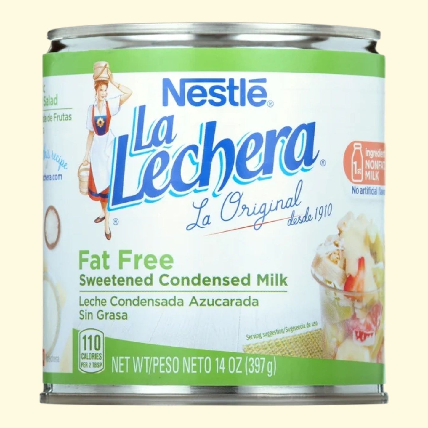 Nestle La Lechera Sweetened Condensed Milk, Fat Free, 14 oz Can