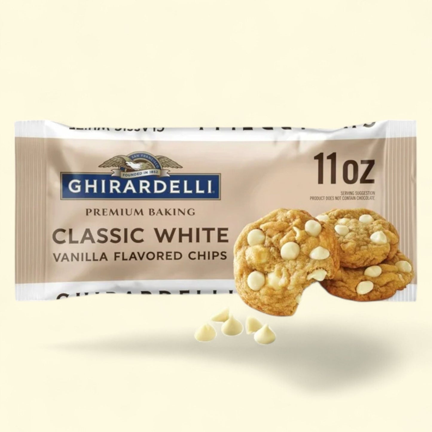 GHIRARDELLI Classic White Vanilla Baking Chips, 11 oz