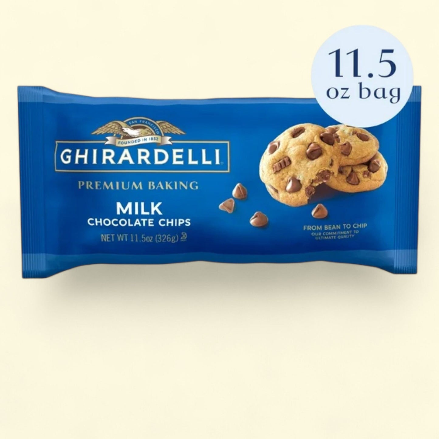 GHIRARDELLI Milk Chocolate Baking Chips, 11.5 oz Bag