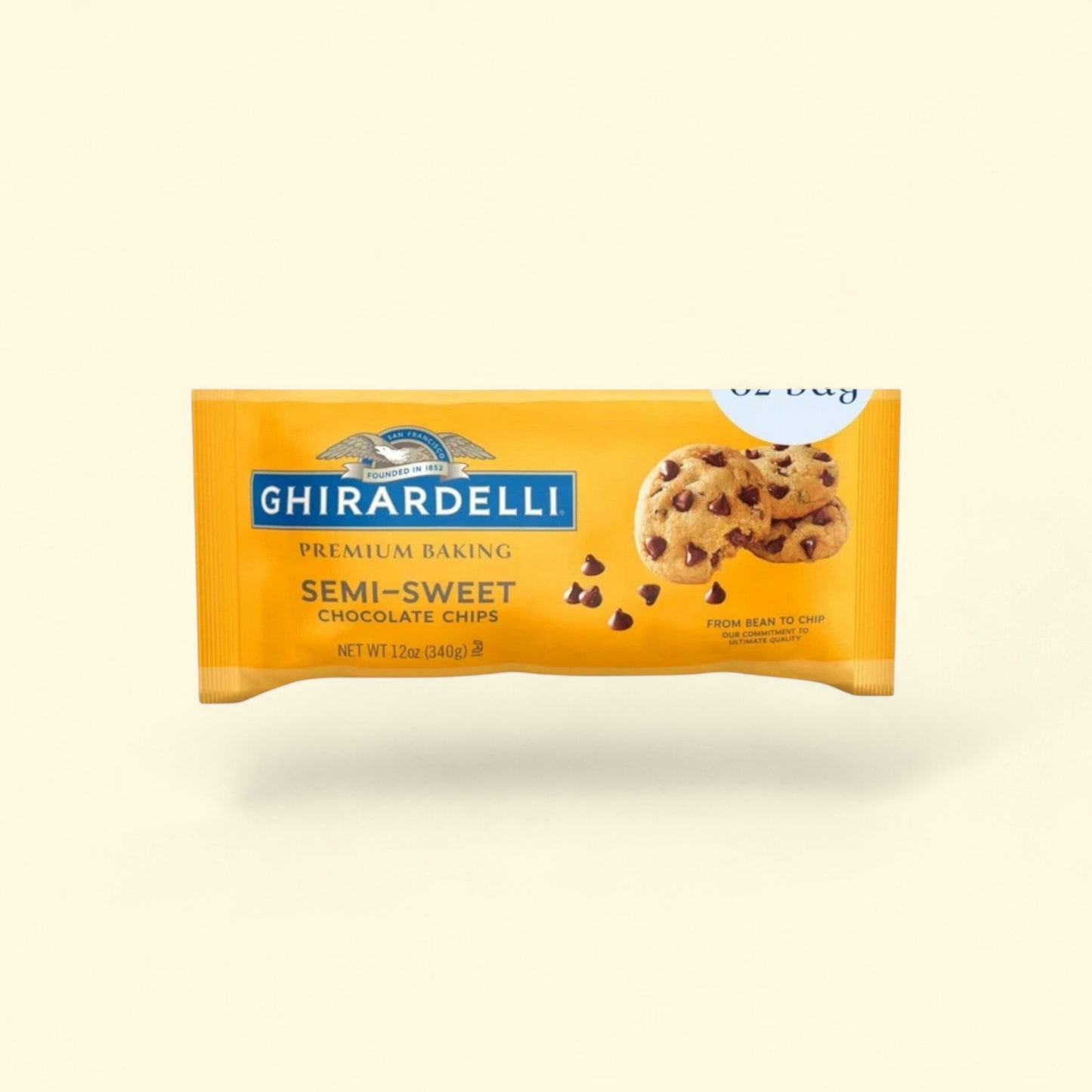 GHIRARDELLI Semi-Sweet Chocolate Baking Chips, 12 oz Bag — authentic US product shipped worldwide by Treatspree