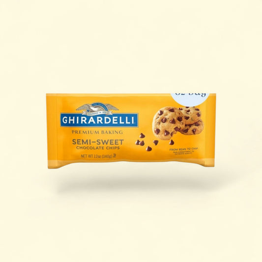 GHIRARDELLI Semi-Sweet Chocolate Baking Chips, 12 oz Bag — authentic US product shipped worldwide by Treatspree