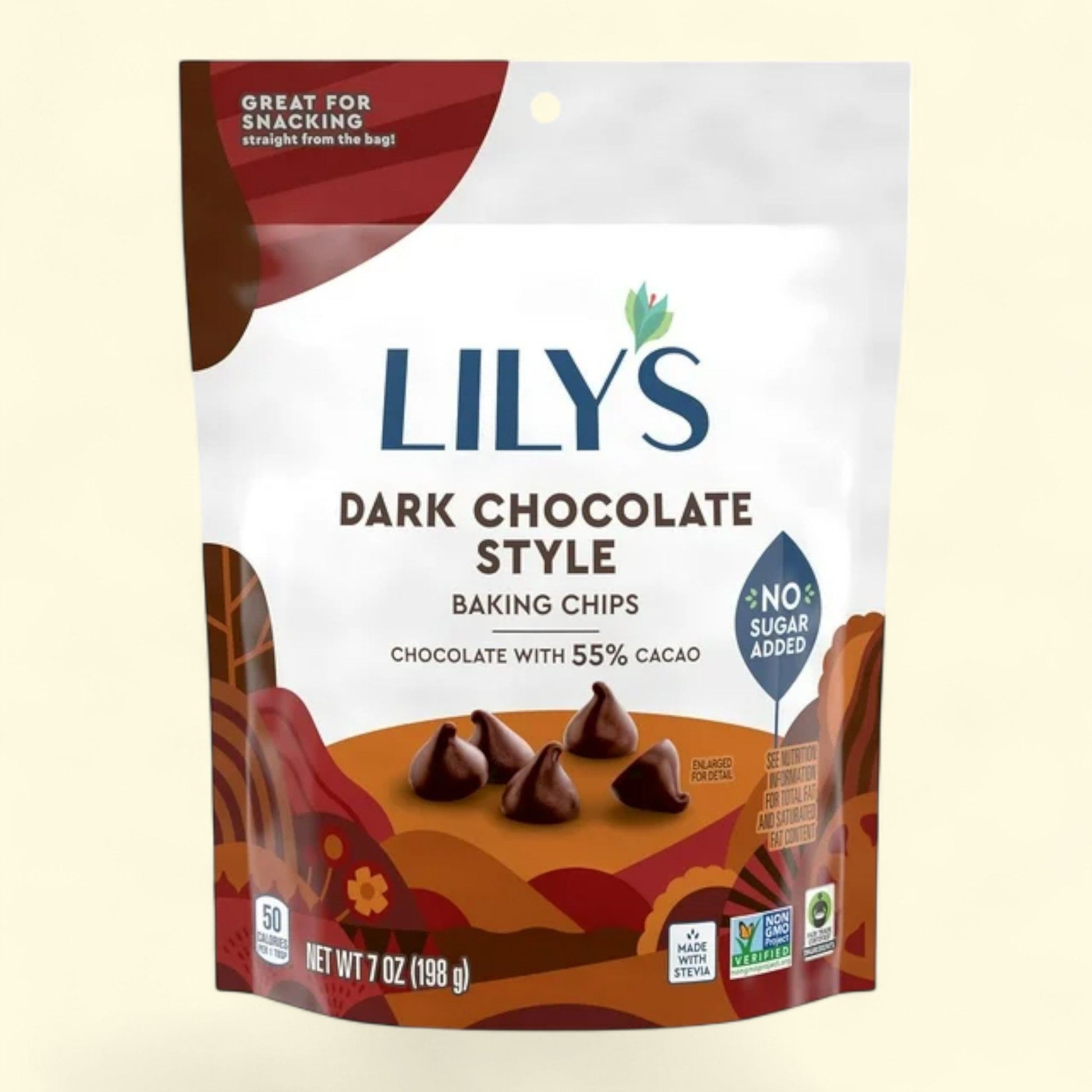 Lily's Dark Chocolate Style Baking Chips, 7 oz Bag