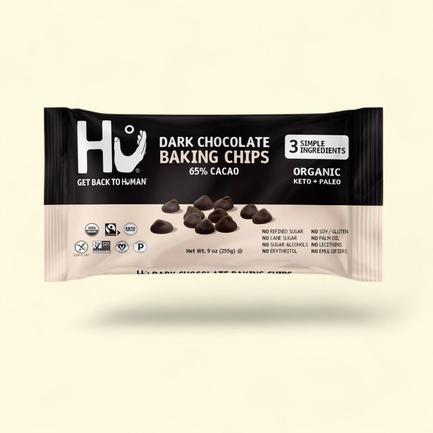 Hu Baking Dark Chocolate Baking Chips, 9oz