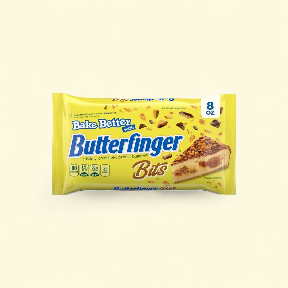 Butterfinger Baking Bits, Crispety Crunchety Peanut-Buttery, 8 oz