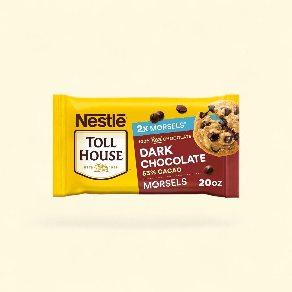Nestle Toll House Dark Chocolate Regular Baking Chips, 20 oz Bag