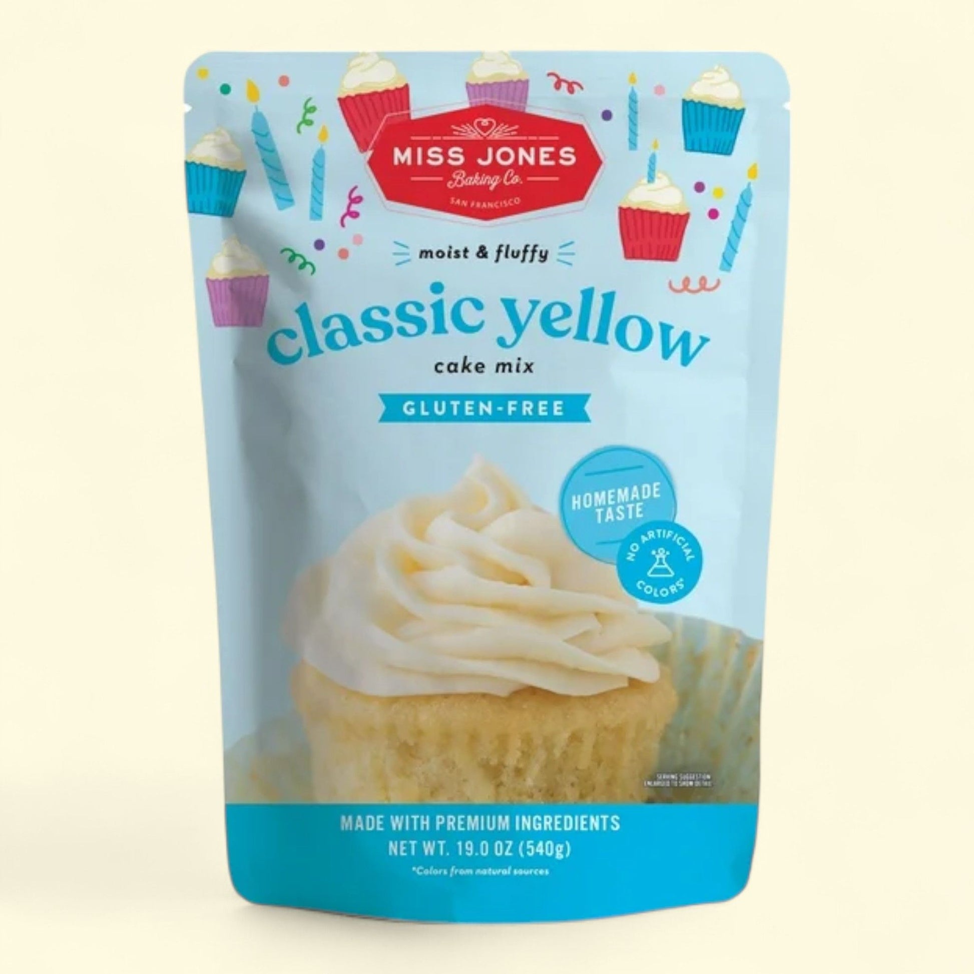 Miss Jones Baking Co. Gluten Free Classic Yellow Vanilla Cake Mix, Size