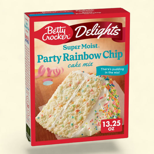 Betty Crocker Delights Rainbow Chip Super Moist Cake Mix, 13.25oz