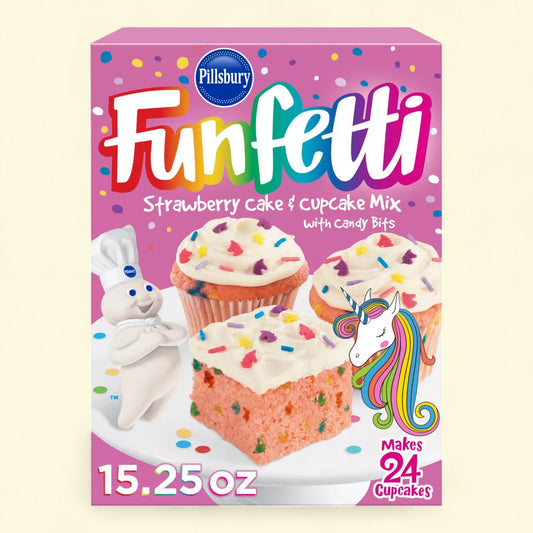 Pillsbury Funfetti Strawberry Cake Mix, 15.25oz