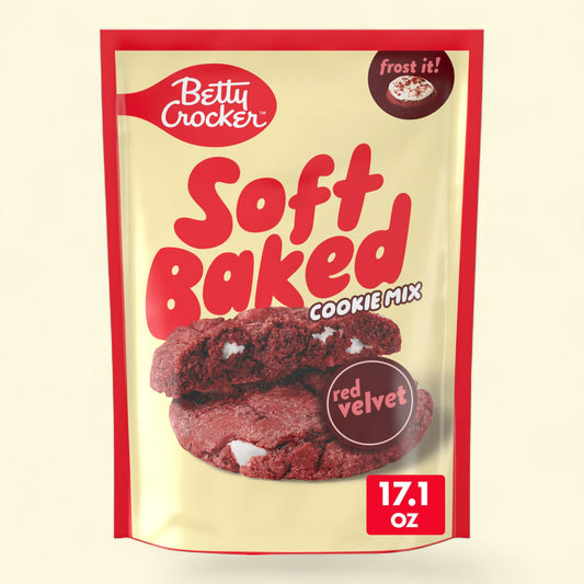 Betty Crocker Soft Baked Cookie Mix, Red Velvet, 17.1 oz