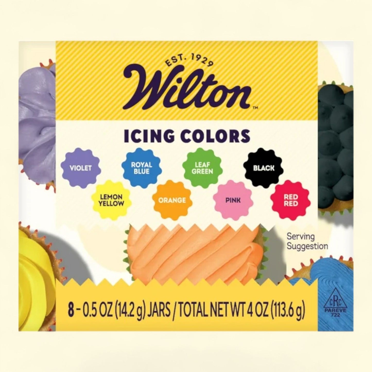 Wilton Edible Gel Food Coloring Set, 8 Pack 0.5 Oz.