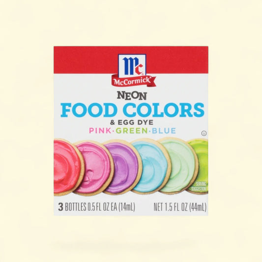 McCormick Neon Food Colors & Egg Dye, 1.5 fl oz — authentic US product shipped worldwide by Treatspree