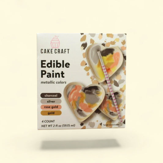 Cake Craft Metallic Colors Edible Liquid Paint, 2 fl oz, 4-Pack. — authentic US product shipped worldwide by Treatspree