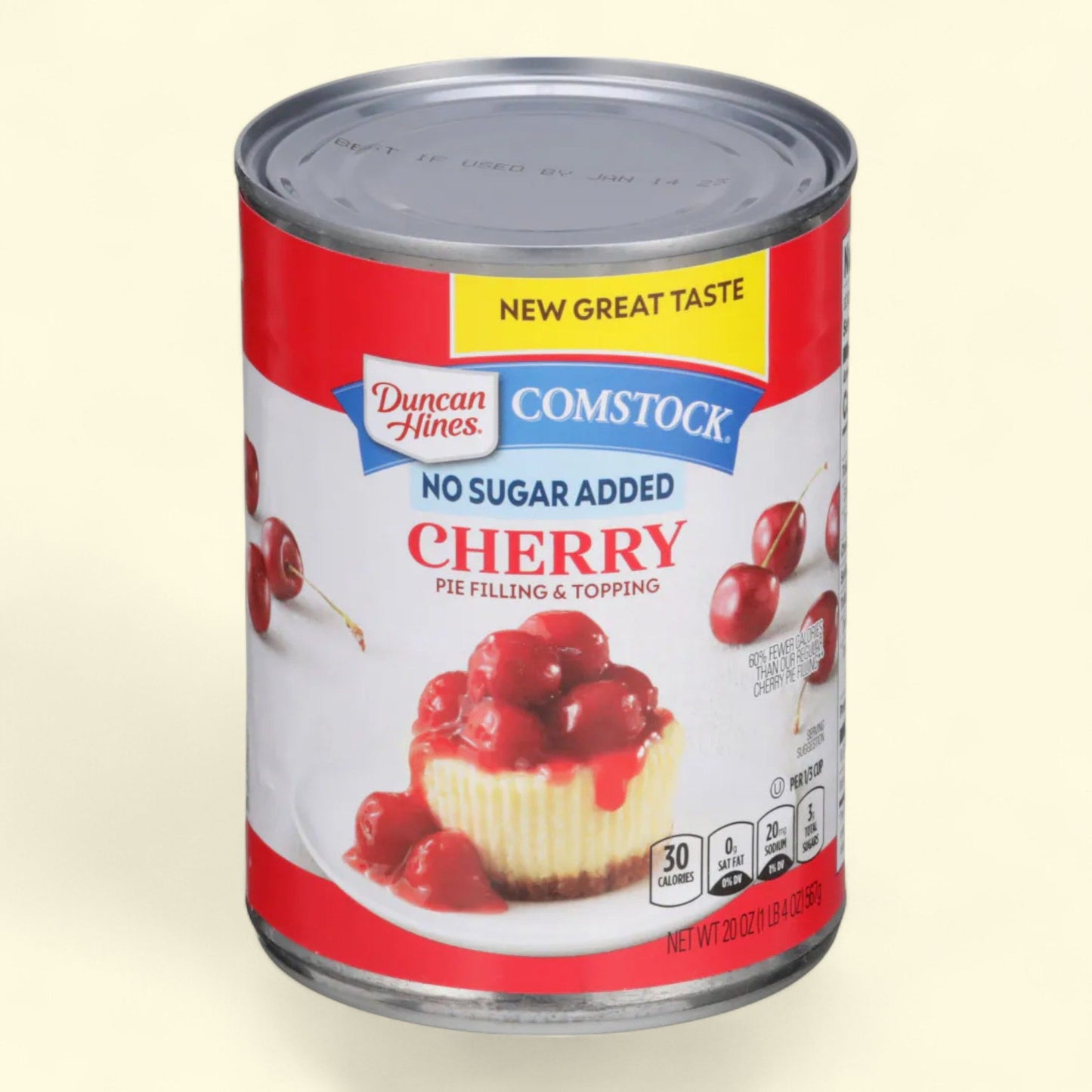 Duncan Hines Comstock Cherry Pie Filling and Topping, No Sugar Adde... — authentic US product shipped worldwide by Treatspree