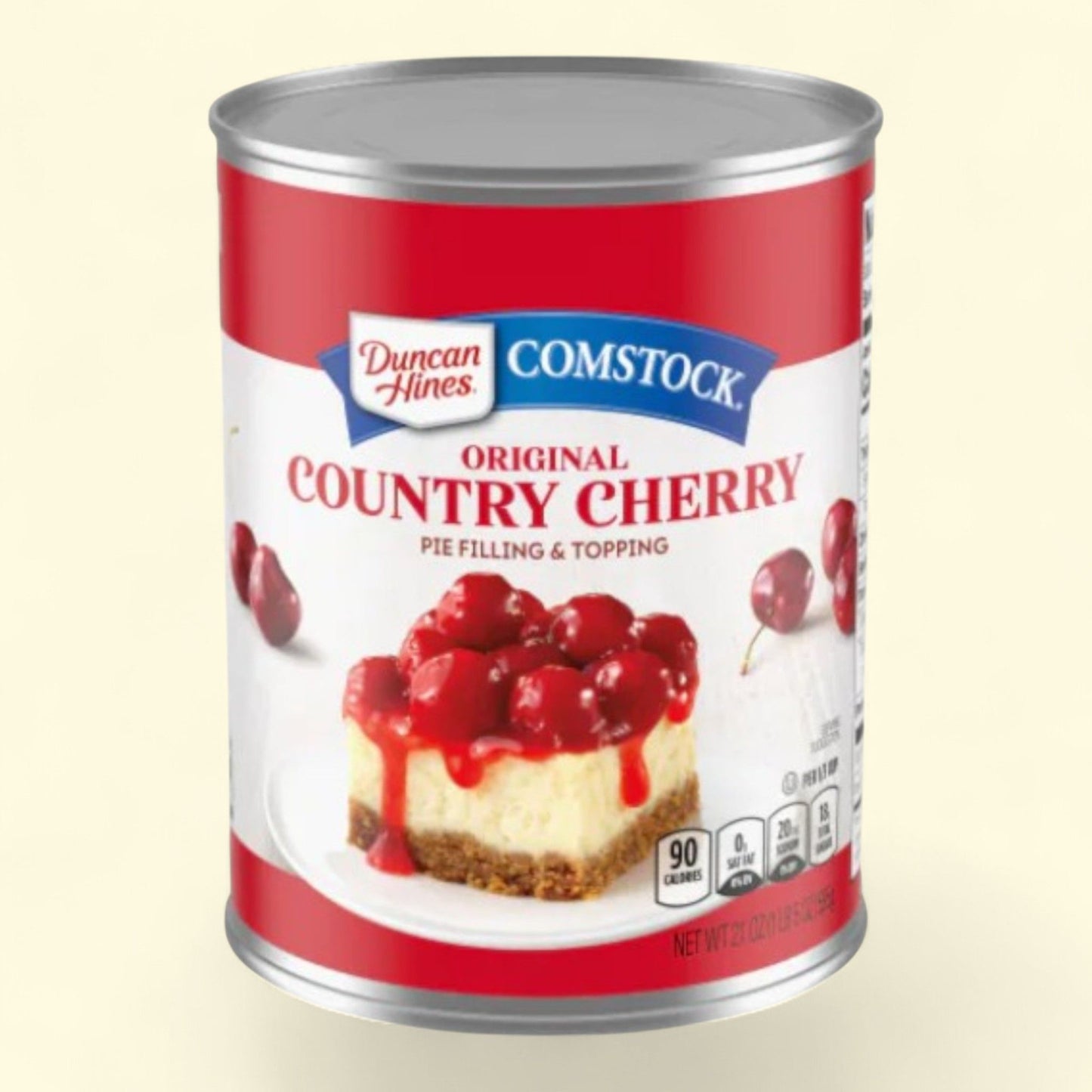 Duncan Hines Comstock Cherry Pie Filling And Topping, No Sugar Adde... — authentic US product shipped worldwide by Treatspree