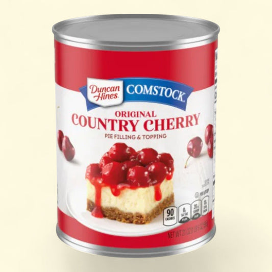 Duncan Hines Comstock Cherry Pie Filling And Topping, No Sugar Added, 21 oz.