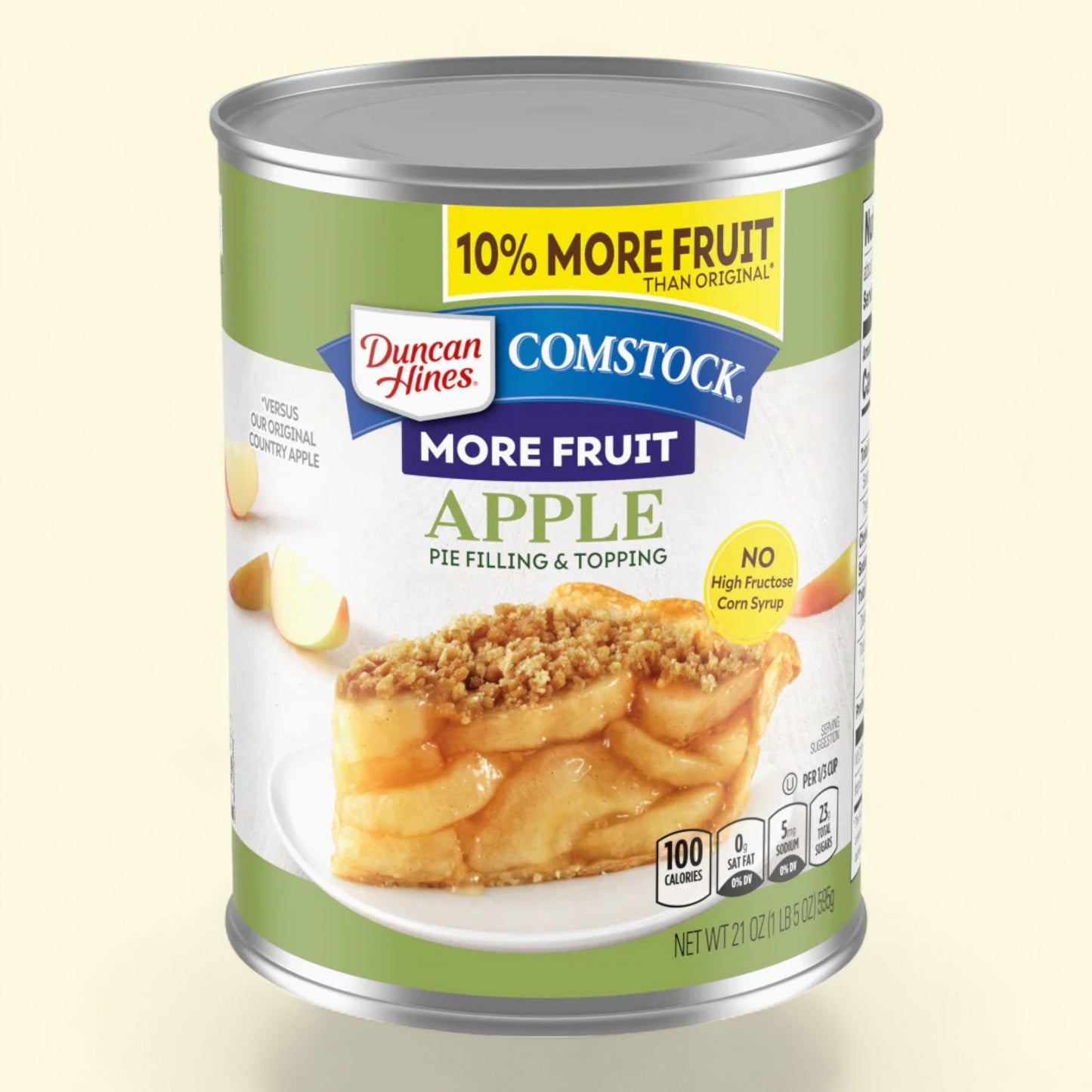 Duncan Hines Comstock Apple Pie Filling And Topping, More Fruit, 21 oz — authentic US product shipped worldwide by Treatspree