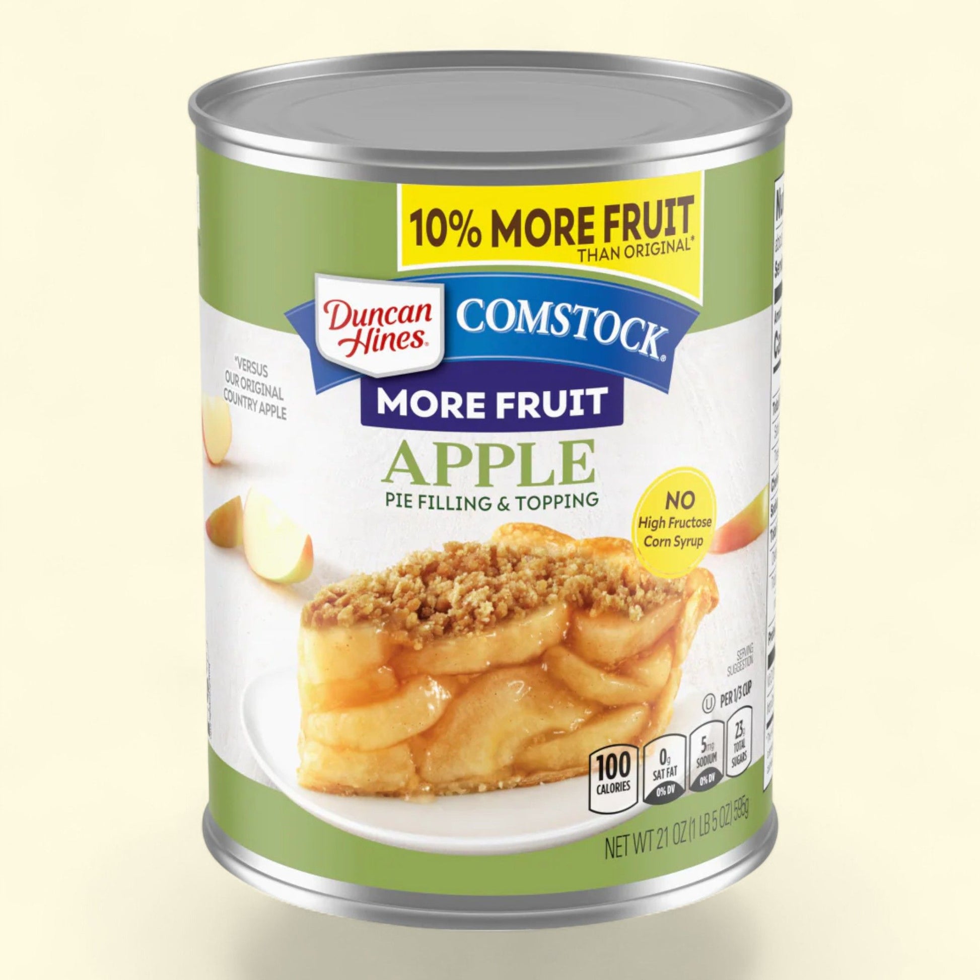 Duncan Hines Comstock Apple Pie Filling And Topping, More Fruit, 21 oz — authentic US product shipped worldwide by Treatspree
