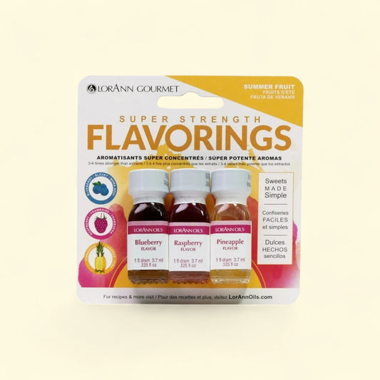 LorAnn Candy & Baking Flavoring .125oz 3/Pkg-Summer Fruit-Blueberry... — authentic US product shipped worldwide by Treatspree