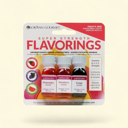 LorAnn Oils Fruity Mix Flavoring, 0.125oz, 3 Bottles — authentic US product shipped worldwide by Treatspree