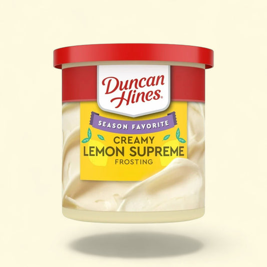 Duncan Hines Creamy Lemon Supreme Frosting, 16 oz — authentic US product shipped worldwide by Treatspree