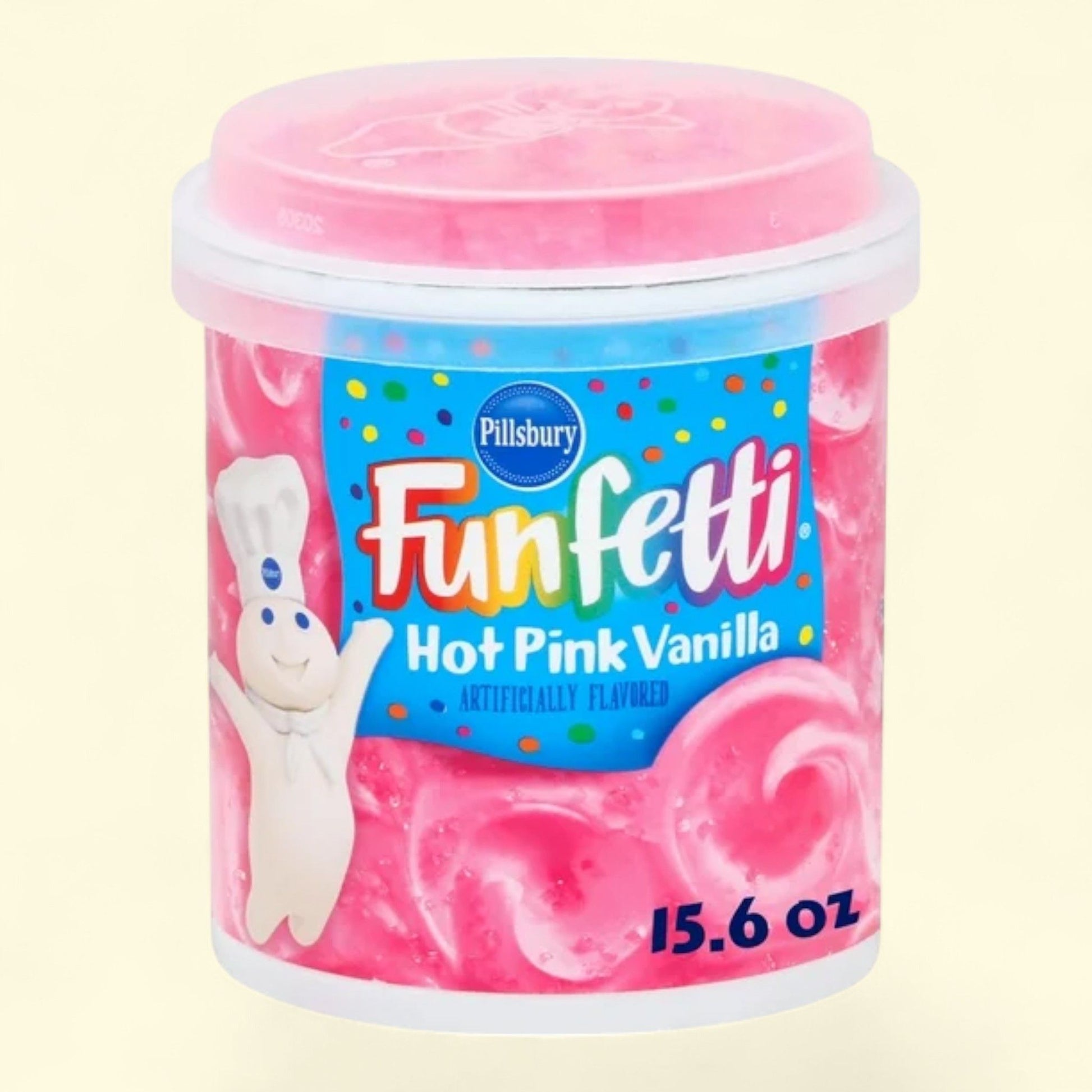 Pillsbury Funfetti Hot Pink Vanilla Frosting, 15.6 oz