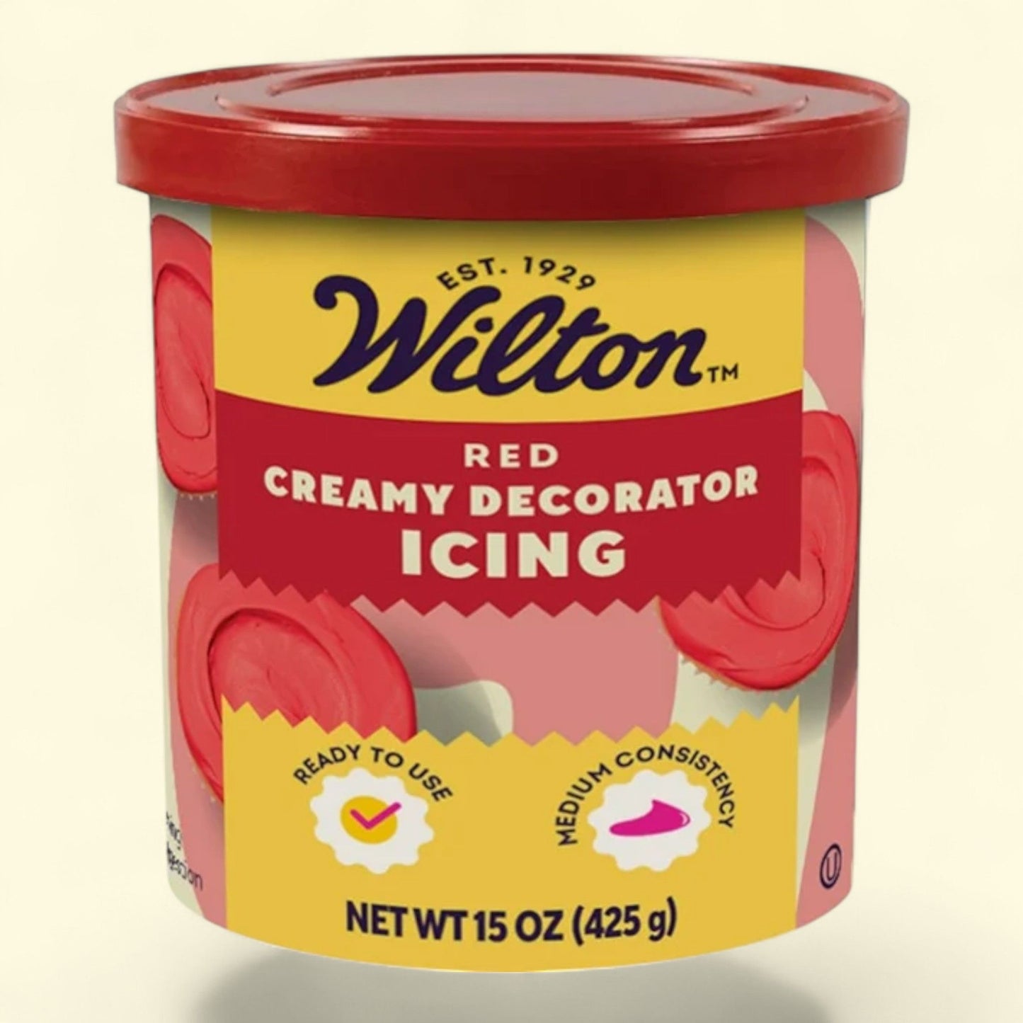 Wilton Buttercream Frosting, Red, 16 oz. Tub