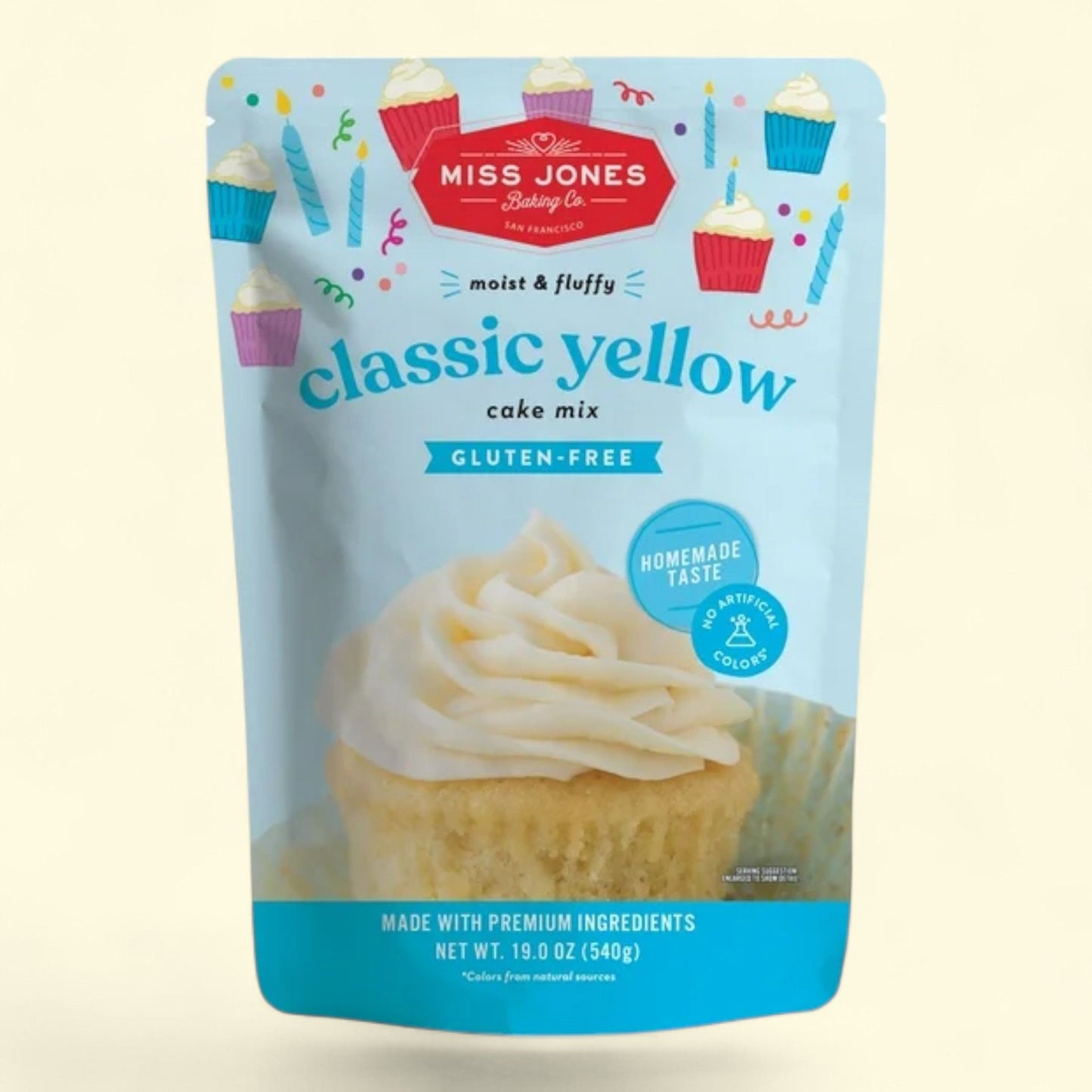 Miss Jones Baking Co. Classic Yellow Vanilla Cake Mix, Gluten Free, 15 oz.