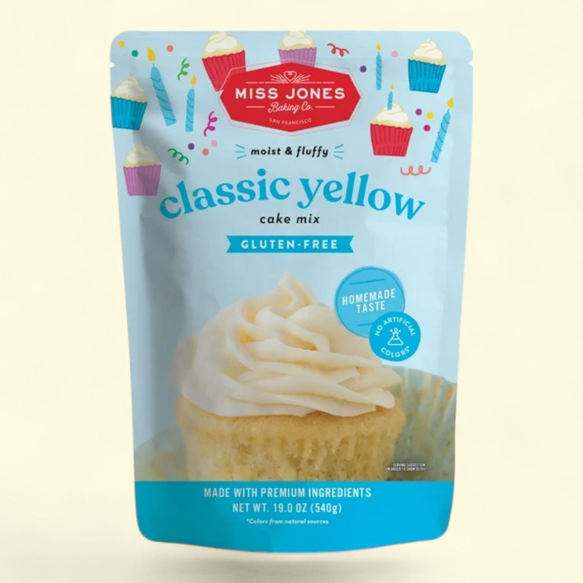 Miss Jones Baking Co. Classic Yellow Vanilla Cake Mix, Gluten Free, 15 oz.