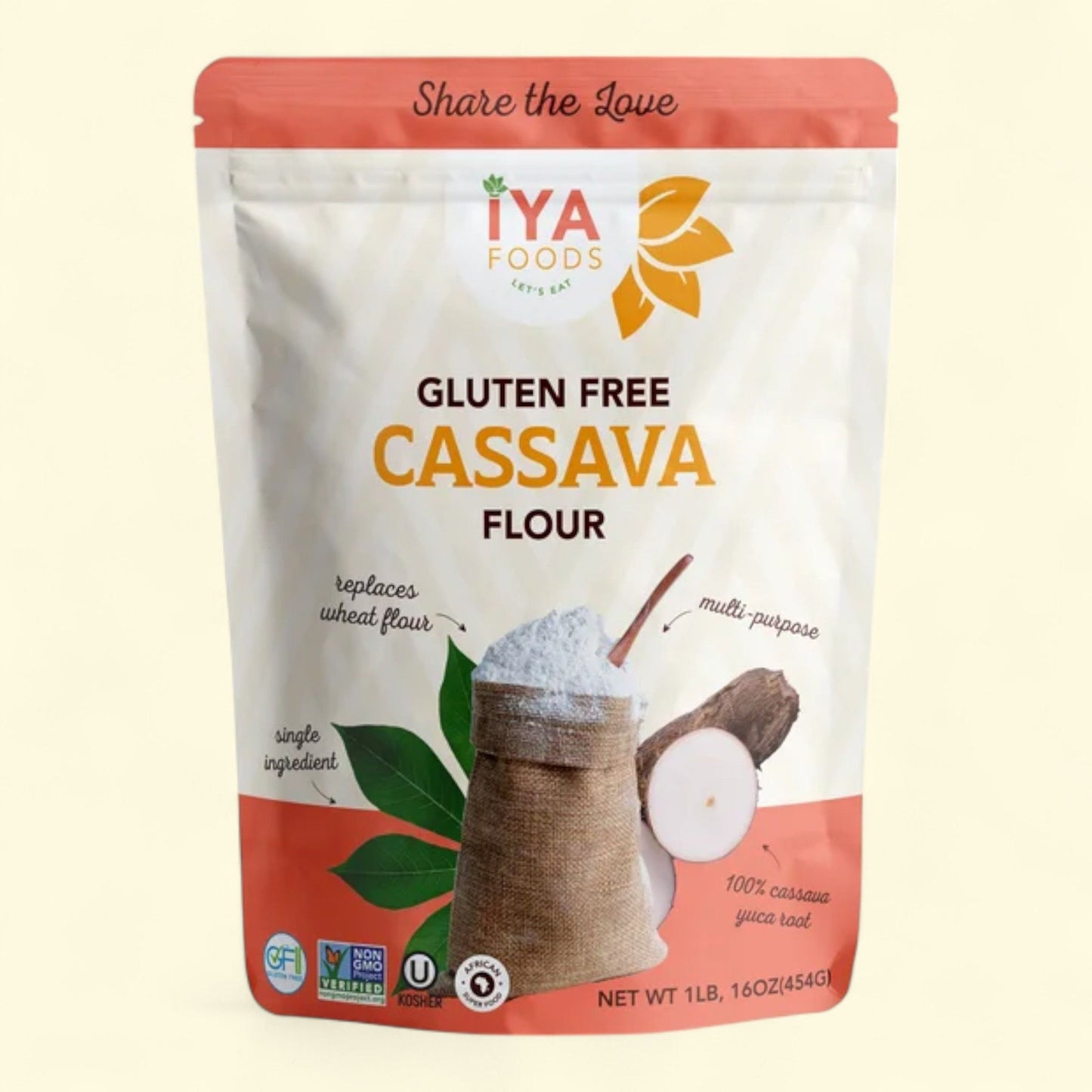 Iya Foods Cassava Flour, 1 lb, Gluten Free