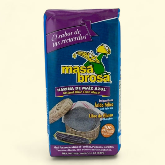 Masa Brosa Instant Blue Corn Masa, 2 lbs, Gluten Free