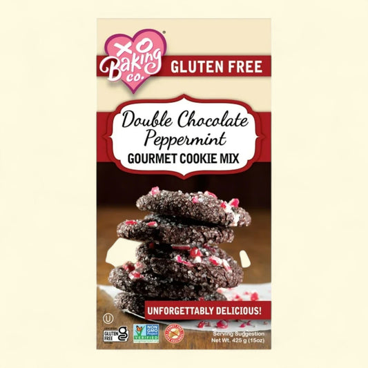 XO Baking Co. Double Chocolate Peppermint Gourmet Cookie Mix, 15oz, Gluten Free