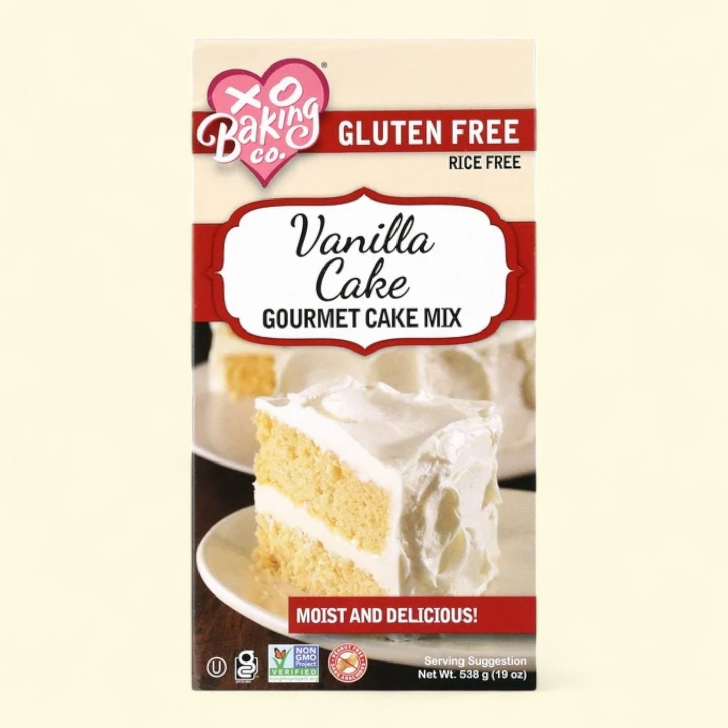 XO Baking Co. Vanilla Cake Mix, 19 oz, Gluten Free