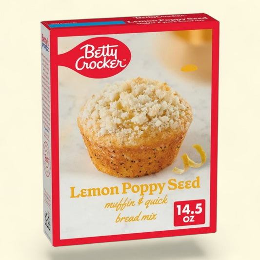 Betty Crocker Muffin and Quick Bread Mix, Lemon Poppy Seed, 14.5 oz