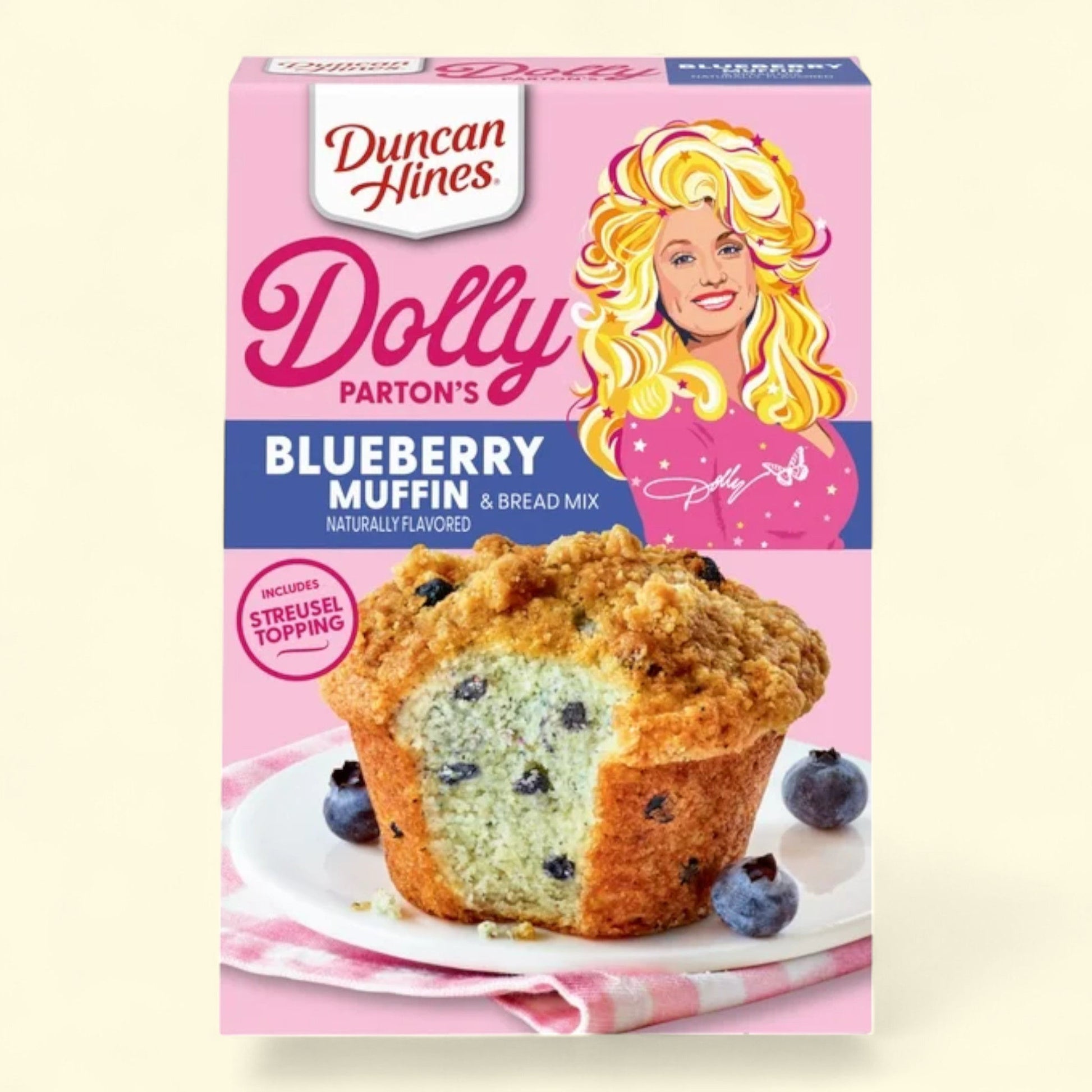 Duncan Hines Dolly Parton's Blueberry Flavored Muffin & Bread Mix, 17.83 oz.