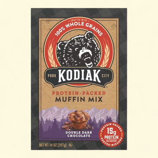 Kodiak Protein-Packed Muffin Mix, Double Dark Chocolate, 14oz