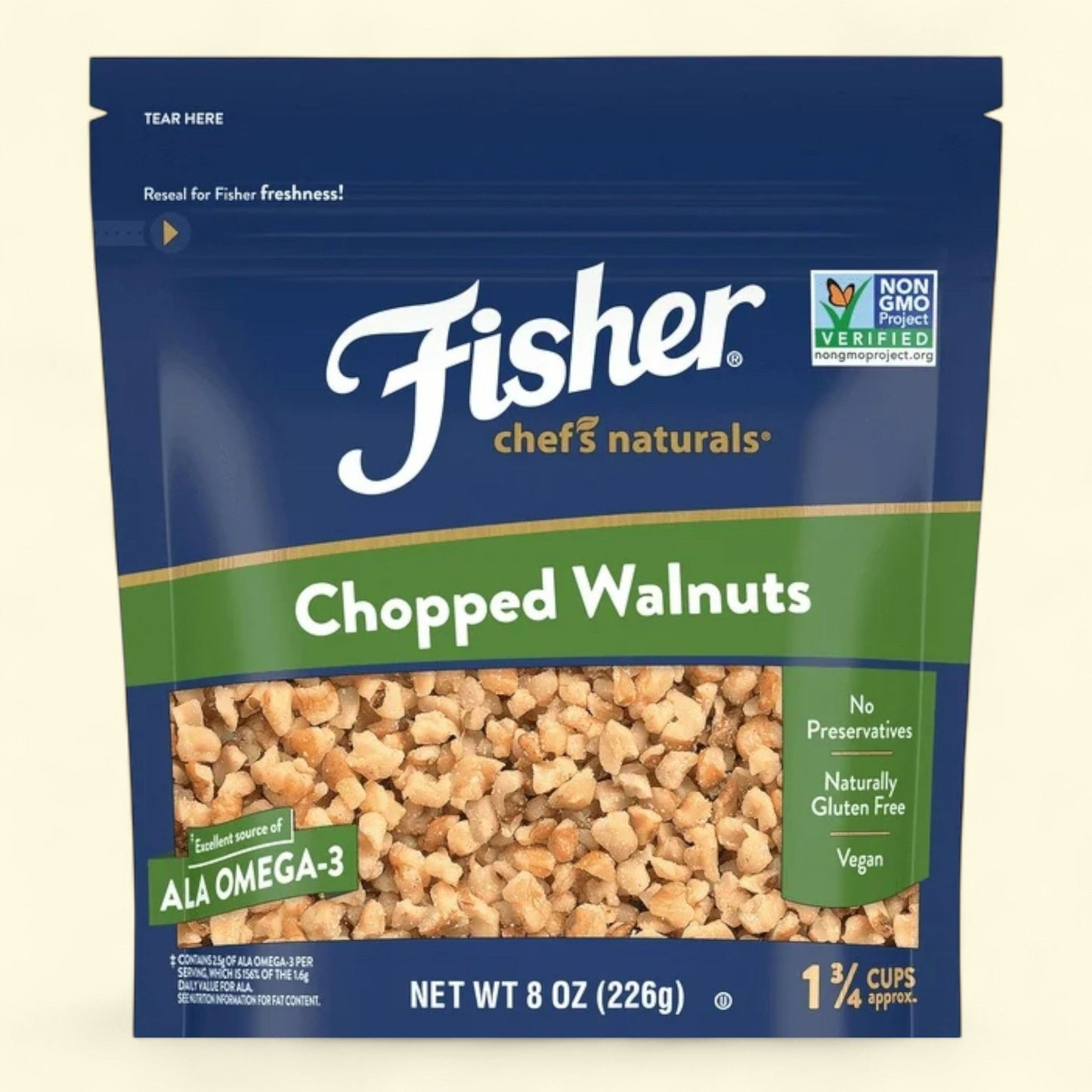 Fisher Chef's Naturals Chopped Walnuts, 8 oz