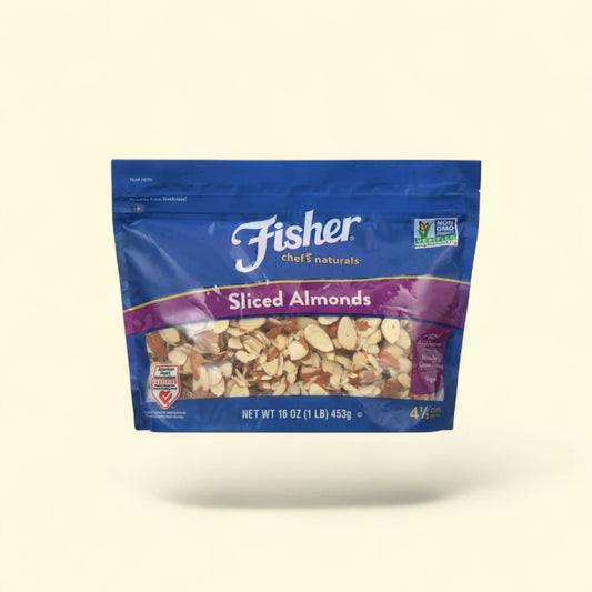 Fisher Sliced Almonds, 16 oz Bag — authentic US product shipped worldwide by Treatspree